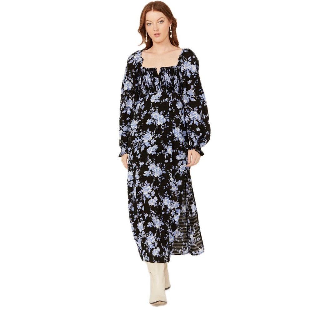 Free People | Jaymes Floral Print Midi NWT